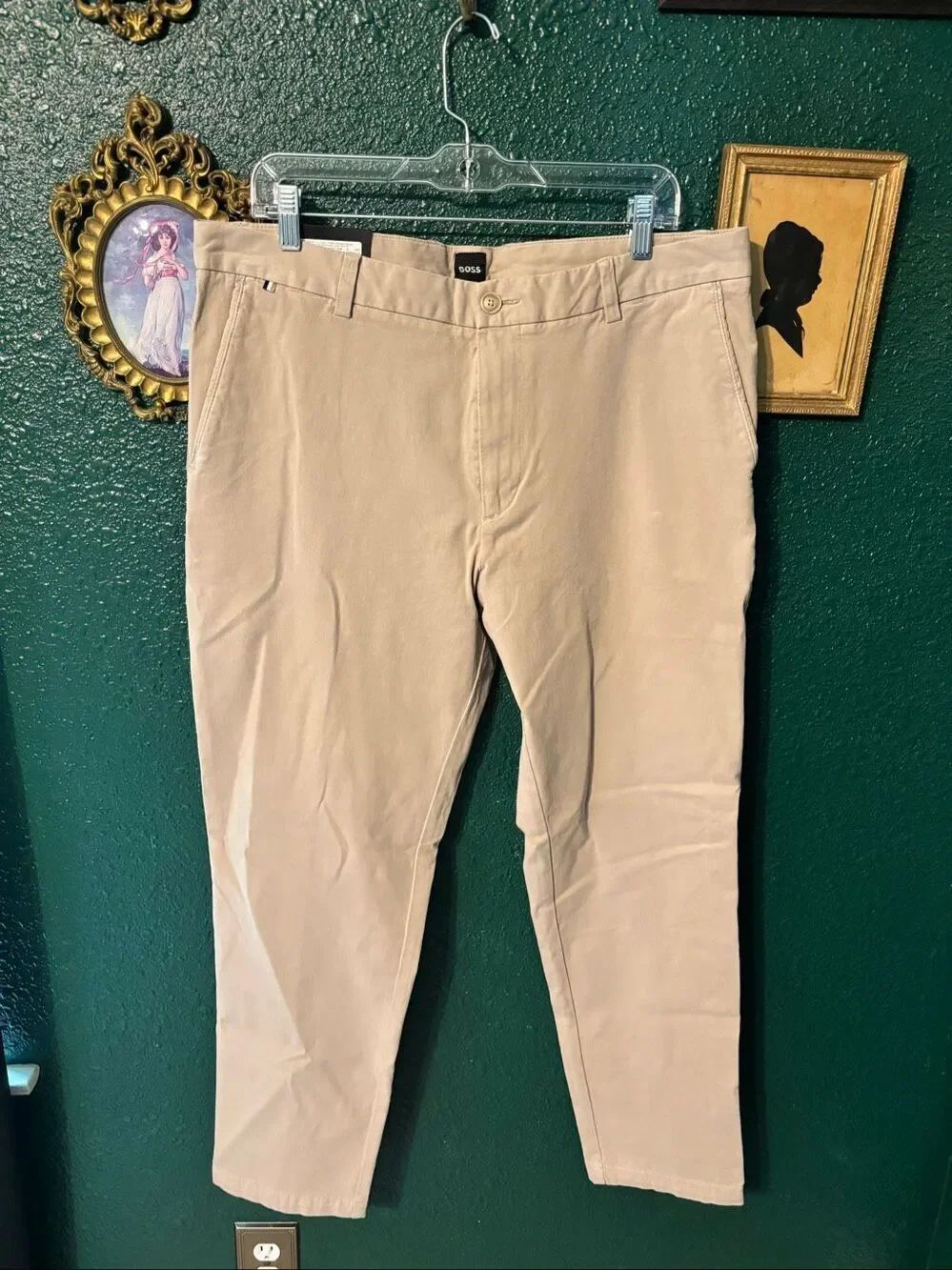 BOSS Hugo Boss Kane Motion Chino Pants Men’s 36x32 Tan Regular Fit Stretch NWT T